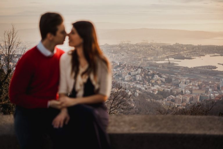 Servizio prematrimoniale al tramonto a Trieste | Ilaria&Andrea Fotografi