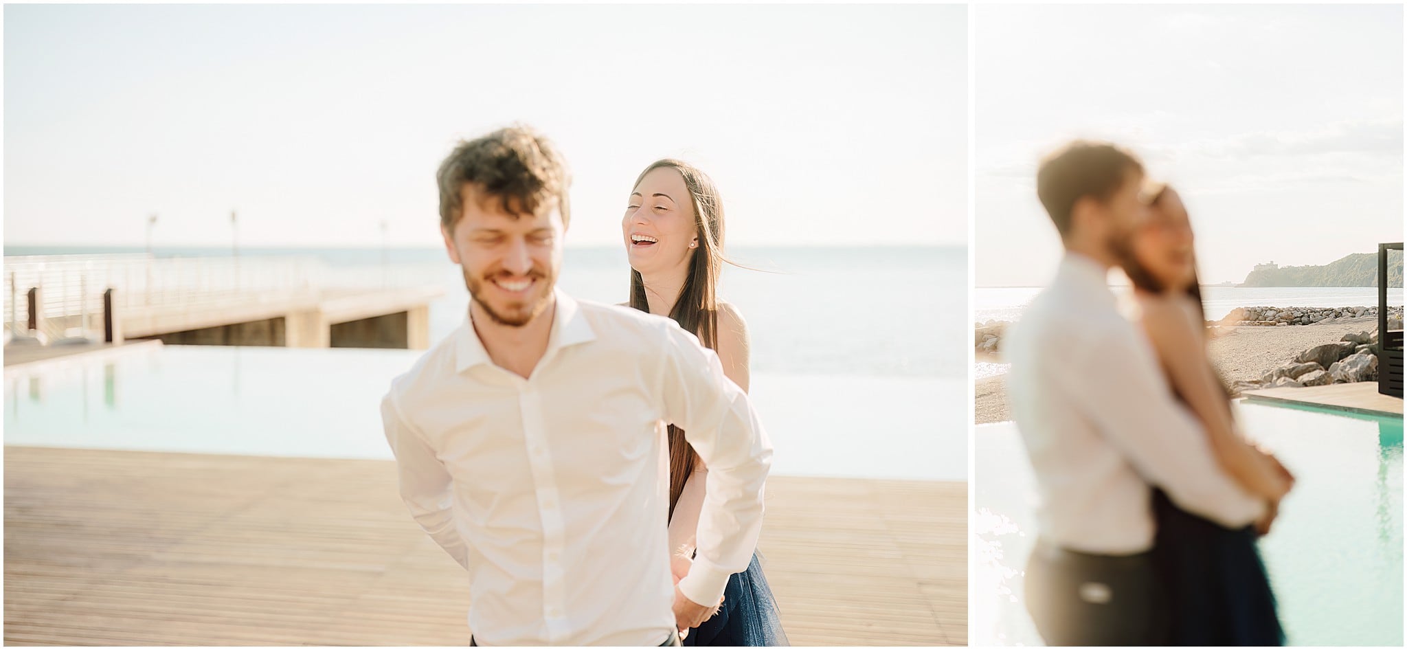 Servizio fotografico prematrimoniale elegante a Portopiccolo