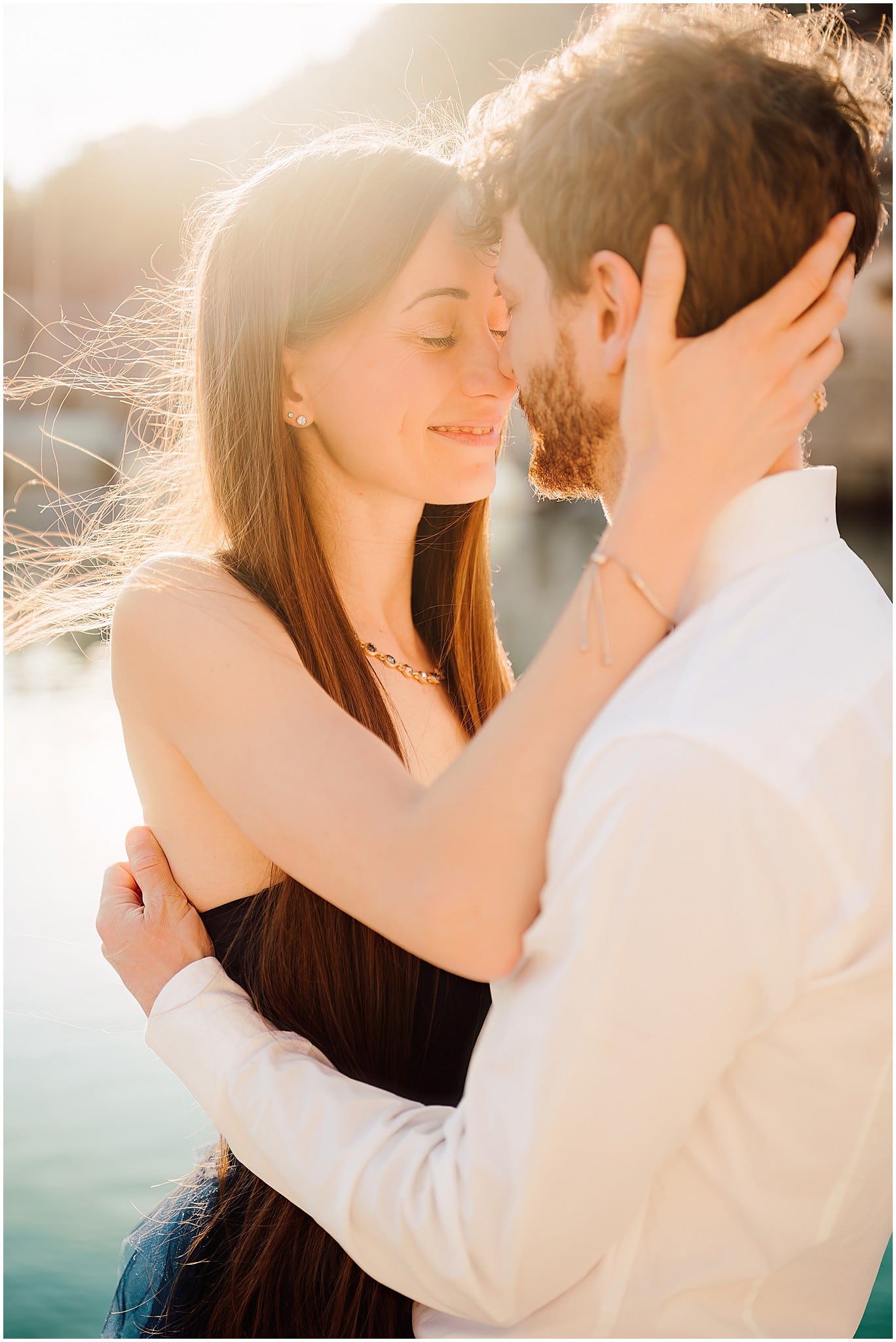 Servizio fotografico prematrimoniale elegante a Portopiccolo